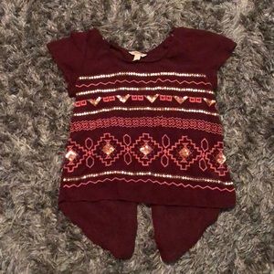 Aztec Print High-Low Top